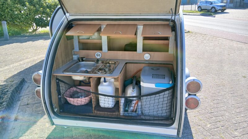 gobanna 1200 met keuken en koelkast alles in 1 mini caravan